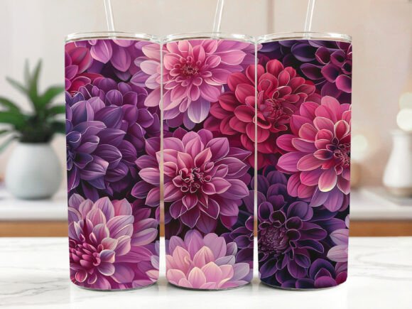 Dahlia Tumbler Wrap Burgundy Floral Review