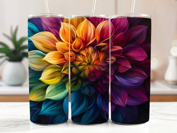 Dahlia Tumbler Wrap Floral 20oz Skinny Review