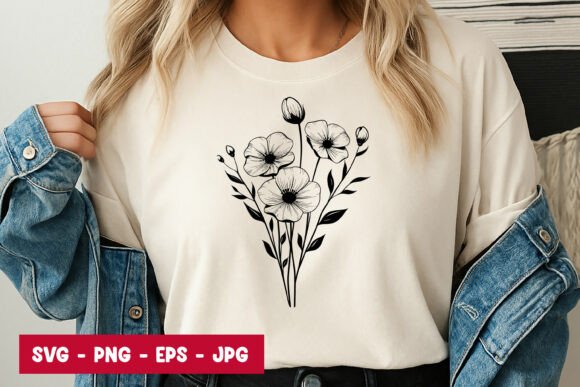 Floral Bouquet Simple T-Shirt Design Review