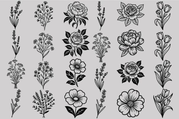 Floral SVG Bundle Hand Drawn Flower SV Review