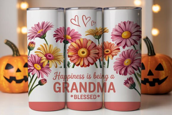 Grandma Floral Tumbler Wrap PNG Review
