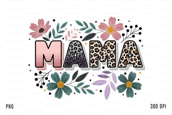 Mama Leopard Floral SVG PNG Clipart Review