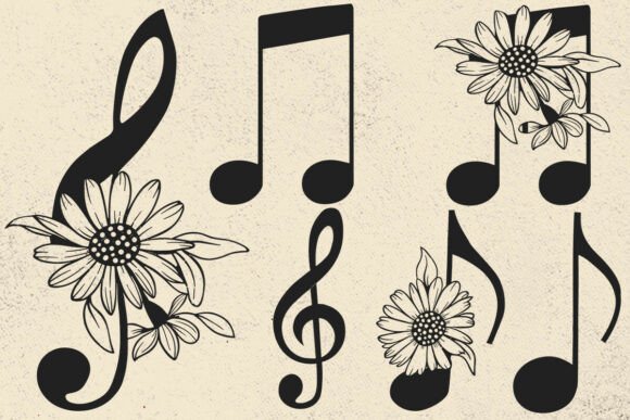 Music Svg, Sol Key Svg, Floral Svg Review for Real Embroidery