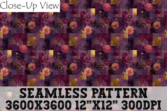 Purple Gold Patchwork Floral Pattern Review