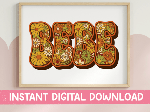 Retro Groovy BeBe Floral SVG Design Review