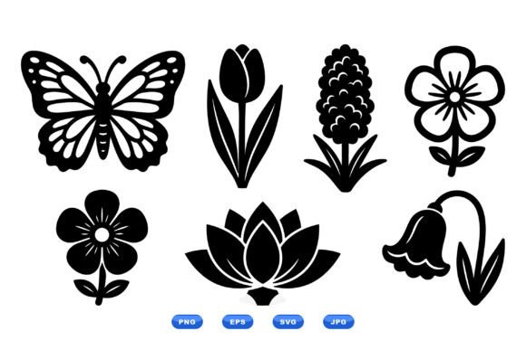 Spring Floral SVG Clipart Kit Review for Embroidery