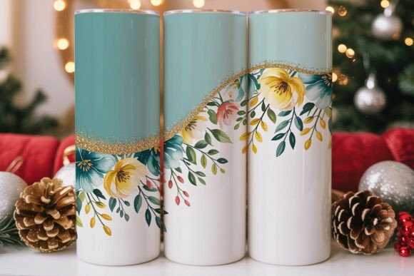Teal Watercolor Floral 20oz Tumbler Wrap Review